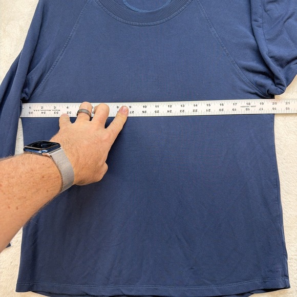 Lake Pajama Set Navy Blue Modal Loungewear Long Sleeve Top Pants Women M - Picture 5 of 15